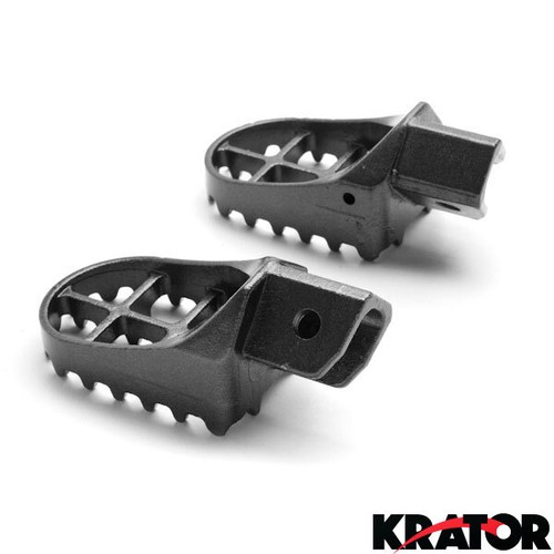 Gray Motocross MX Dirt Bike Racing Foot Pegs For Yamaha PW50 PW80 TTR90 TW200 - Picture 4 of 5