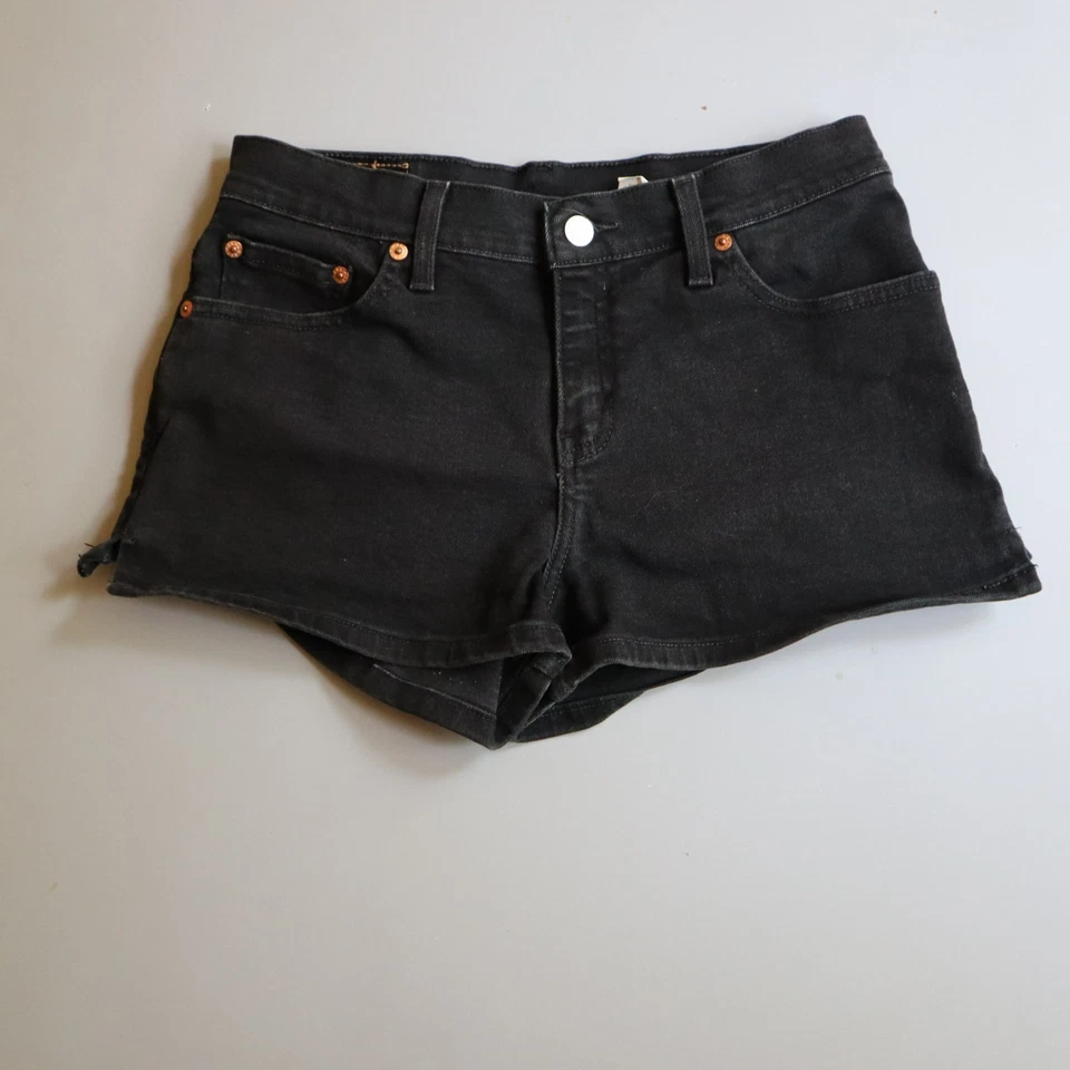 Vintage Y2k Levi's Shorty Jean Shorts Stretch Black 5 Jr Measure 29 x 2.5 Women - Image 4 of 4