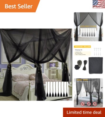 Elegant Mosquito Net Bed Canopy for Full/Queen/King   Waterproof & Lightweight