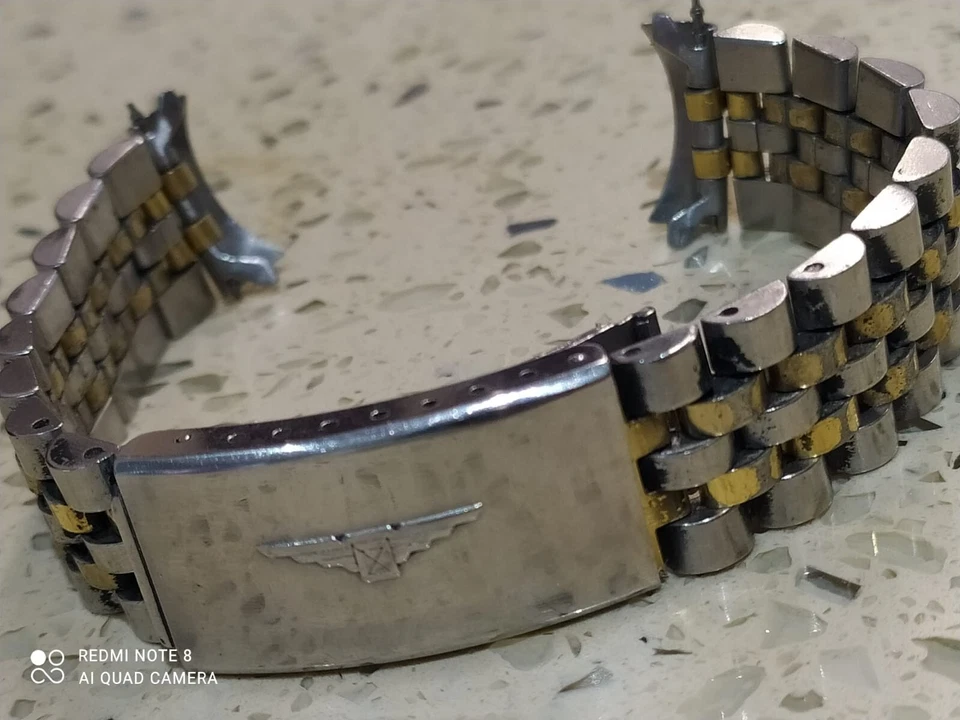 Correa de reloj pulsera Longines Jubilee chapada en acero/oro Ref 37631 - 18 mm usada Foto 3 de 4