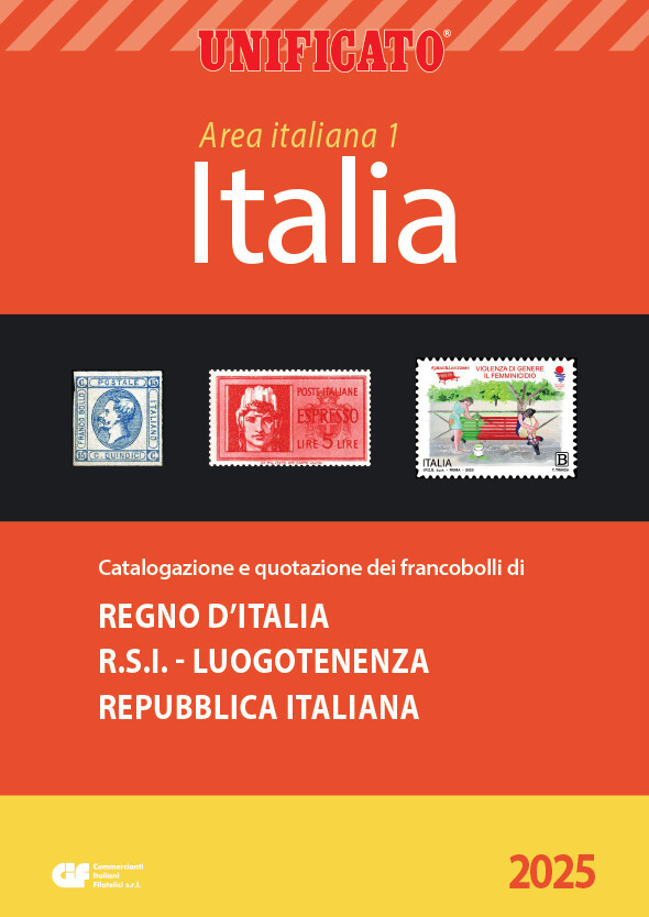CATALOGO FRANCOBOLLI UNIFICATO AREA ITALIANA 1 - ITALIA 2025 nuovo