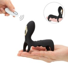 Wireless Remote Control Vibrating Penis Sleeve Cock Cage Ring Sex-toys for Men