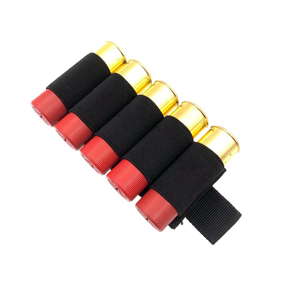 2x Tactical 5 Rounds 12/20GA Gauge Shotgun Shell Holder Gun Ammo Cartridge Pouch - Image 2 of 4