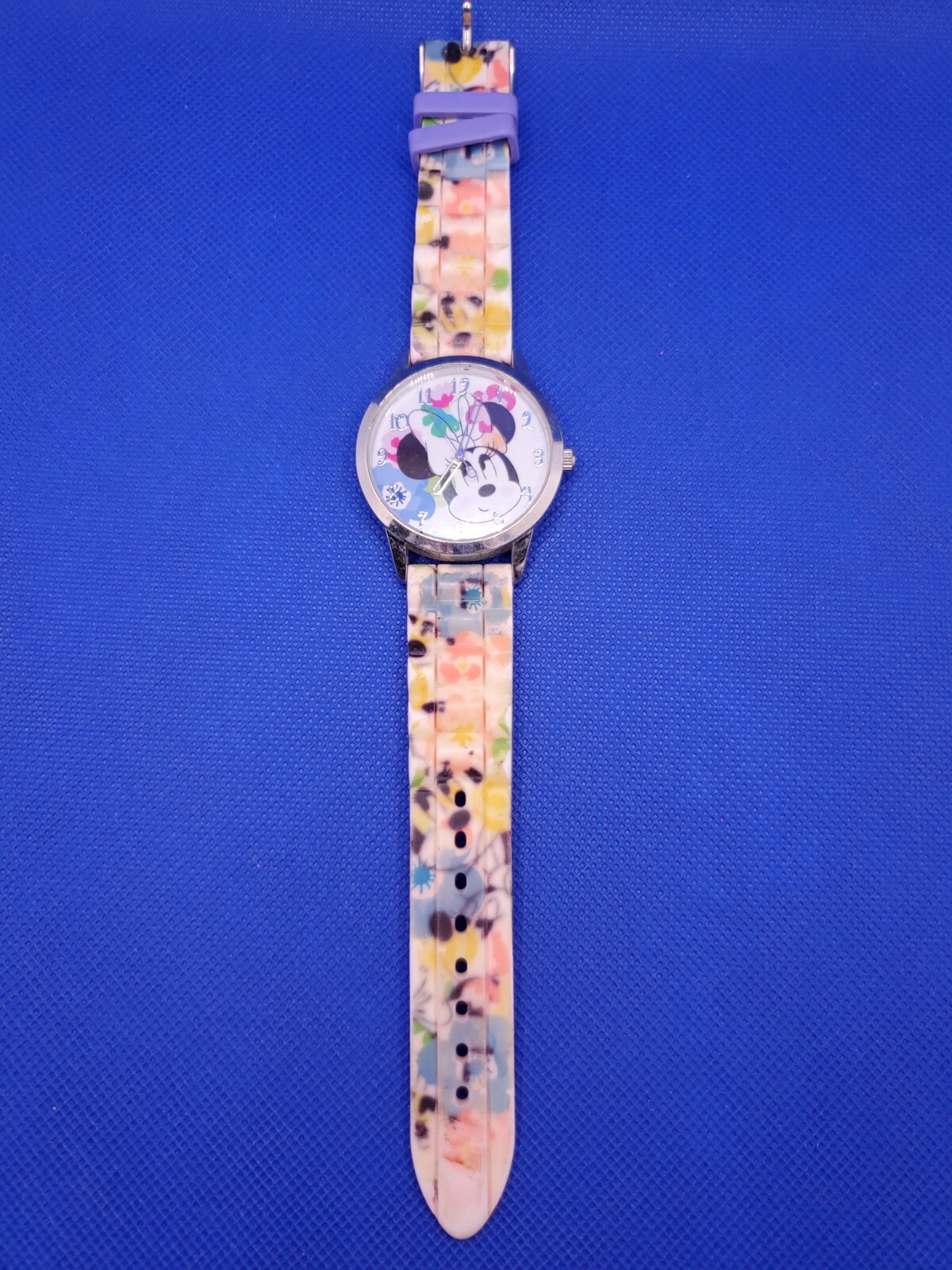 Disney Girls Quartz Watch MZB MINNIE MOUSE Watch Tie Dye Paint Splats Artistic
