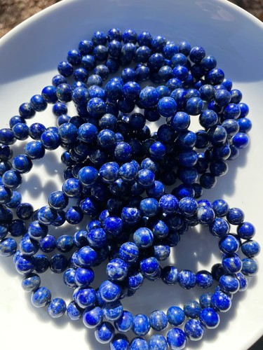 Gorgeous Lapis Lazuli Bracelet *8mm *Purification *Intuition *Manifestation - Foto 3 di 7