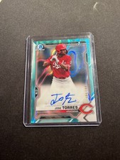 2021 Bowman Draft Chrome Pick Aqua Lava Refractor /199 Jose Torres #CDA-JTO Auto