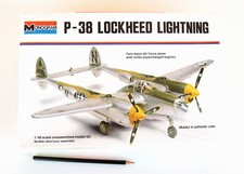 Monogram 1:48 (Model Kit Ed. 1980 ) • Lockheed P-38 LIGHTNING (USAAF, Various)