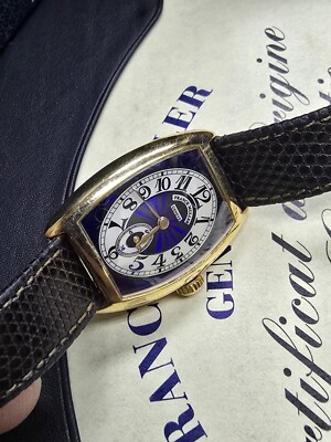 Franck Muller Cintree Curvex 1752 S6 18K Rose Manual Wind Strap