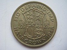 1948 copper nickel Halfcrown EF