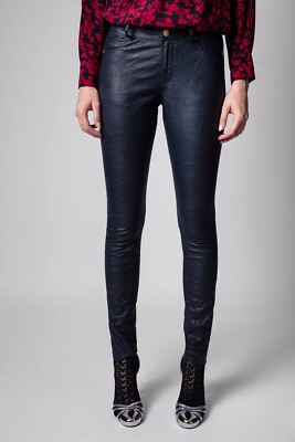 パンツ Zadig&Voltaire Phlame Leather pants Zadig & Voltaire Phlame Leather Pants Size 40 Encre $998 New | eBay