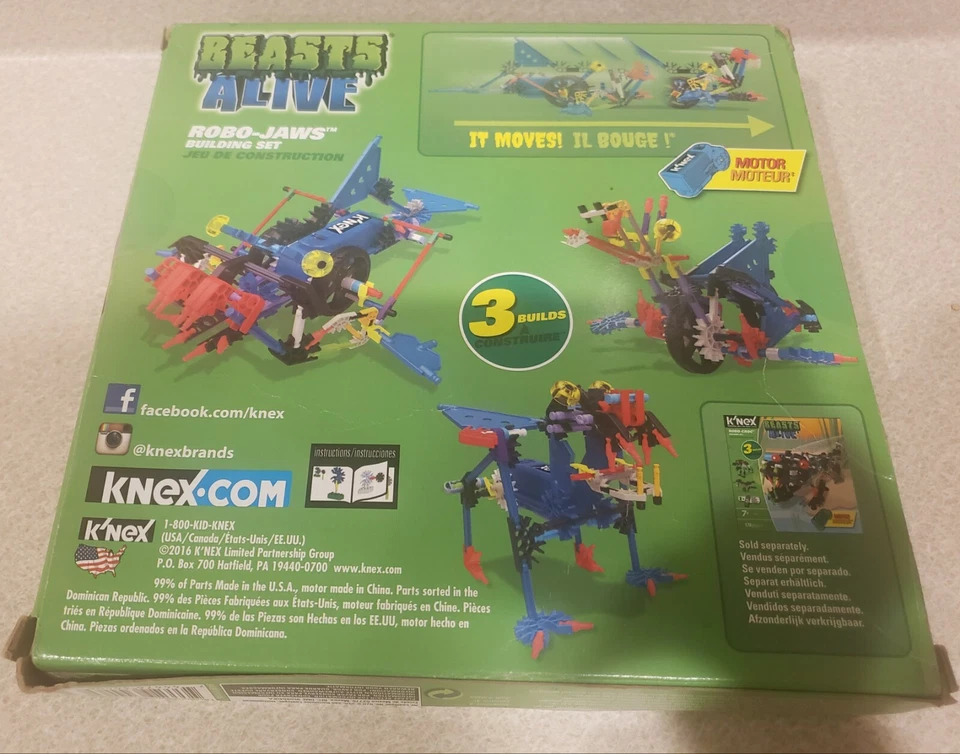 K'Nex Beasts Alive Robo Jaws USED - COMPLETE SET, 136 pieces - Image 3 of 3