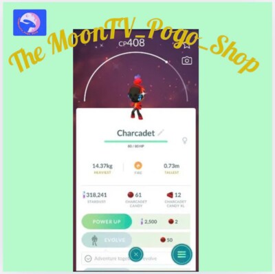 Pokémon- Shiny CHARCADET T r a d e 20k stardusts Digital Delivery 