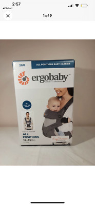 Ergobaby Four Position 360 Cool Air Ergonomic Baby Carrier 12-33 LBS - grey