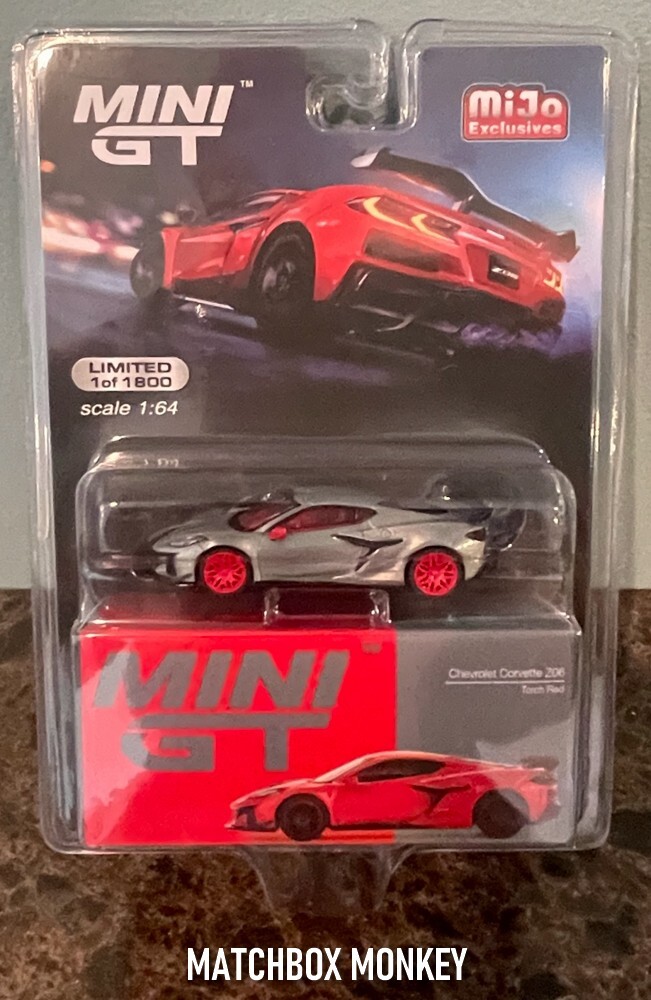 1/64 MINI GT CHEVROLET CORVETTE C8 ZO6 TORCH RED CHASE CAR
