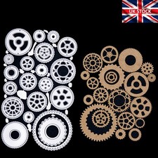 Large Set of 20 Cogs Metal Cutting Dies, Steampunk, Card Making, Scrapbooking C1