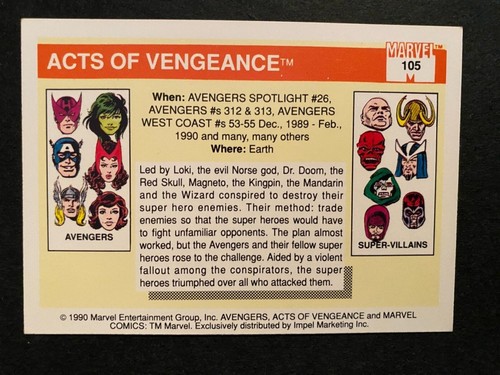 Finish Your Set - 1990 Impel Marvel Universe Series 1 Cards - Combined Shipping - Picture 211 of 329
