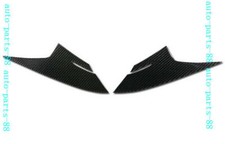 Cubierta de cejas de faros de parrilla delantera de fibra de carbono real para Honda Civic 2016-2020