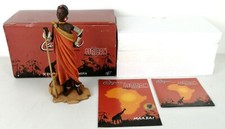 KASTANIE - AFRIKANISCHER STAMM - MASAI - ALABASTERFIGUR - 18 CM 
