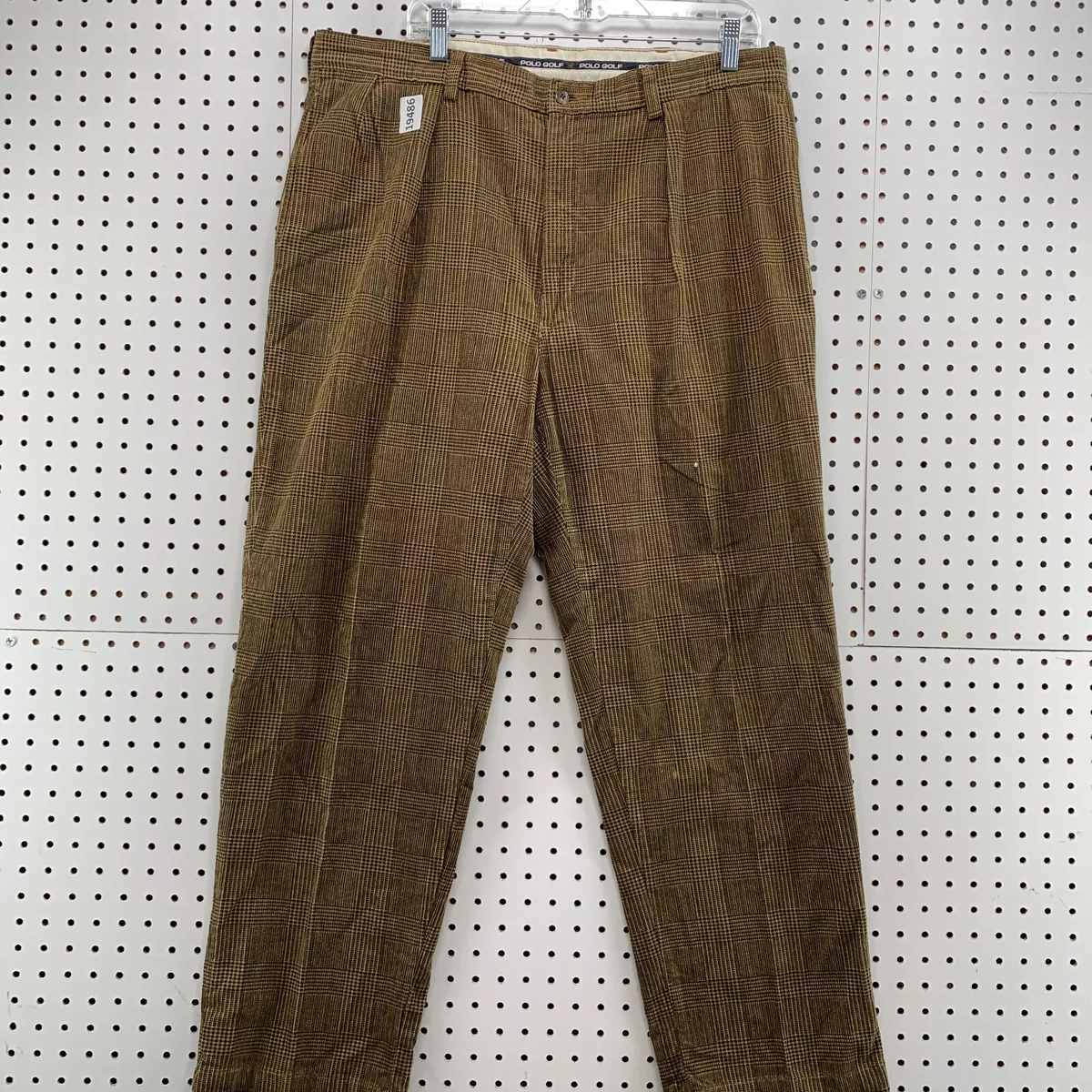 Plaid corduroy pants sale