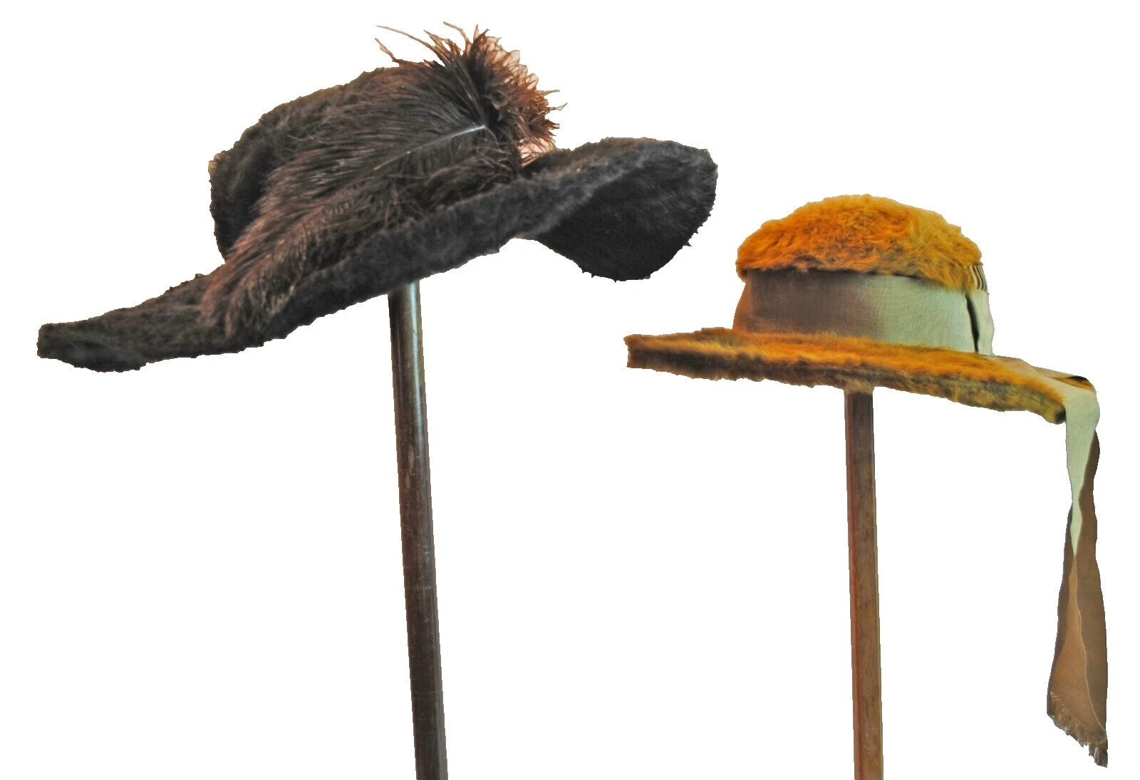 Fleece Wide Brim Vintage Hats for Women