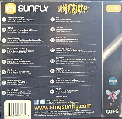 SF291      SUNFLY KARAOKE CDG VERY RARE, NOT SOLD IN THE USA  LOT UK