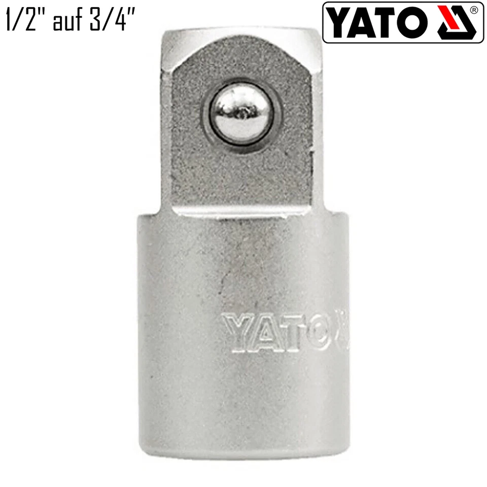 YATO Adaptateur d’agrandissement Douille 1/2" vers 3/4" pour cliquet - Photo 1/1