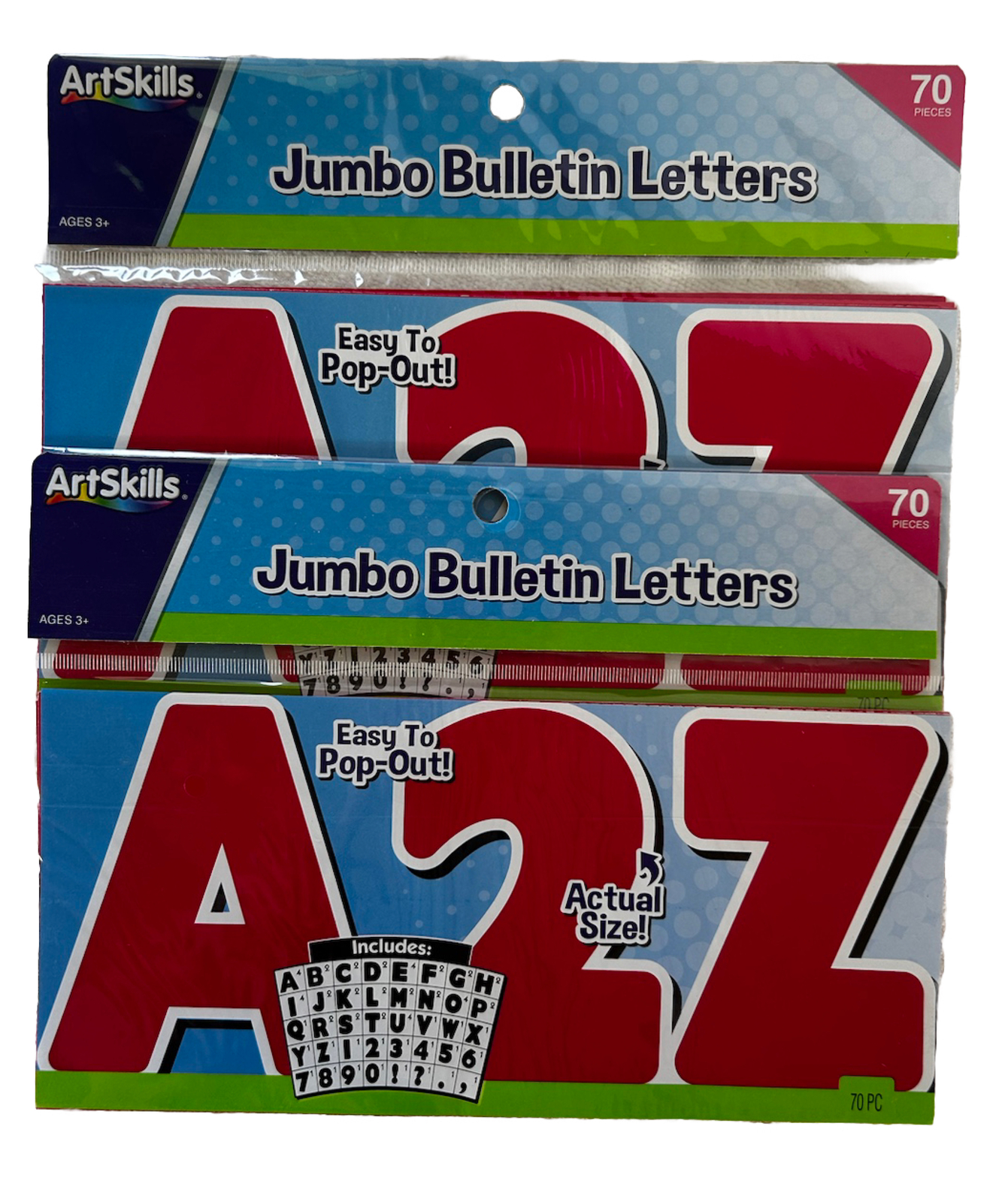 ArtSkills Jumbo Letters Blue Black Pink 70 Pcs Ea School Bulletin Board