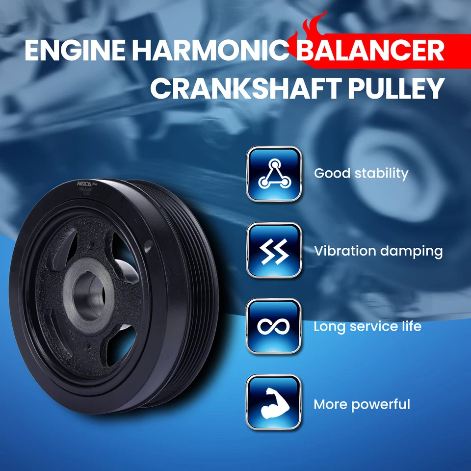 Harmonic Serpentine Belt Balancer for 02-06 Nissan Altima Sentra 2.5L 6PK2247 - Image 2 of 4