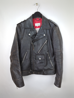 MAISON MARTIN MARGIELA Men's Sz IT54 US 42 L Black Leather MAISON MARTIN MARGIELA Men's Sz IT54 US 42 L Black Leather