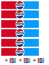 Calcomanías de camión/remolque a escala HO. " Pepsi " (para remolques a escala HO 45')