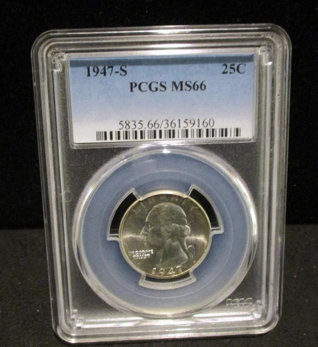 1947-S Washington Silver Quarter - PCGS  MS66 - 9160    ENN COINS