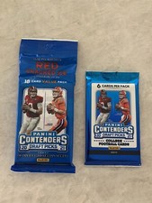 2021 Contenders Football Draft Picks Cello Pack RED CRACKED ICE + Blaster Pack
