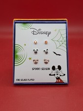 NEW Disney Halloween Stud Earrings Set NEW 3 Pair Pumpkins Mickey Orange