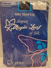 Vintage Pantyhose Maple Leaf Lycra Color Navy Size C 150- 180 lbs BMAP15
