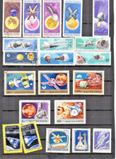 HONGRIE Lot Timbres Thème ESPACE