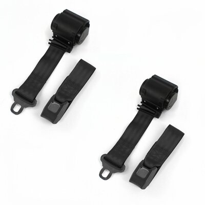 Chevy Impala 1971 - 1976 Standard 2pt BK Retract Bucket Seat Belt Kit-2 Belts