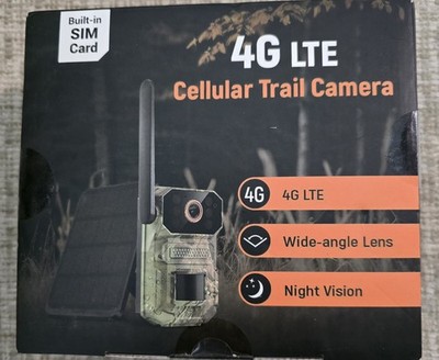 4G LTE Cellular Trail Camera Solar Powered (built In Sim Card) Two Way Talk!