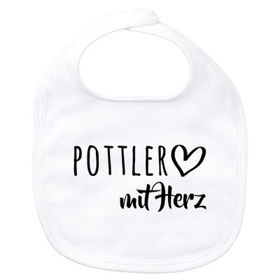 Baby Lätzchen Pottler mit Herz Geschenkidee Pottler Geschenk Präsent Mitbringsel