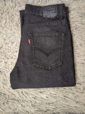 Levi's 514 Women Size 16 Reg 28x30 Black Slim Straight Leg Denim Jeans