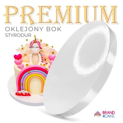 Cake Board Base White 34 cm 2 cm Cake Drum Premium Brand4Cake