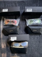 Bertha Aviator Sunglasses Total 5 pair. New- Orange, Ice Blue x3, plus bright!