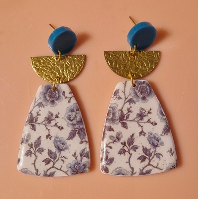 Handgemachte Ohrstecker Polymer Clay Resin Ohrringe Chandelier Ohrringe