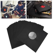 20pcs 12 Kraft Paper Record Jackets Protective Storage Matte Black