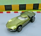 clean vintage redline hot wheels turbofire in olive
