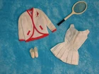 Vintage Barbie Midge Stacey #941 Tennis Anyone Jacket Shoes Dress Racket