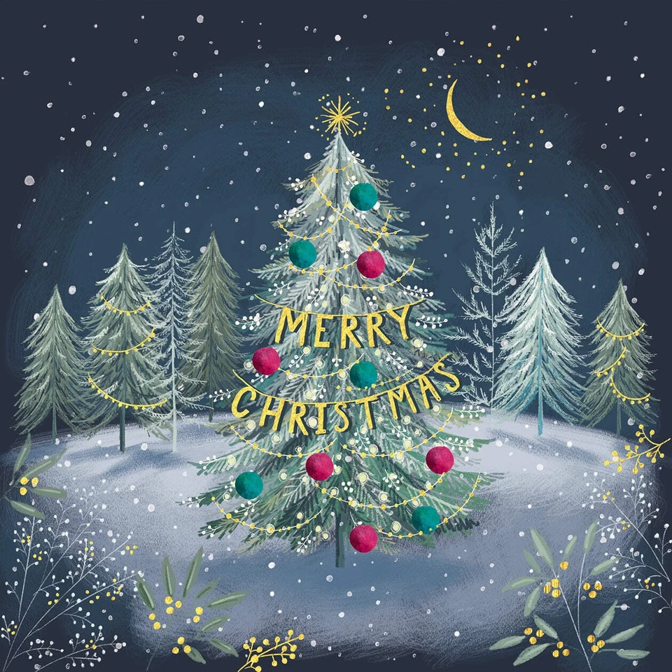 ST ANN'S HOSPICE ONLINE SHOP 'Christmas Tree' Pack of 10 Charity Christmas Greetings Cards
