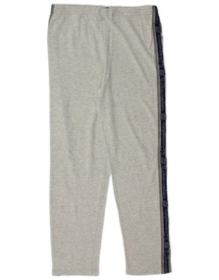 CHAMPION Mens Graphic Tracksuit Trousers Large Grey Cotton BU10