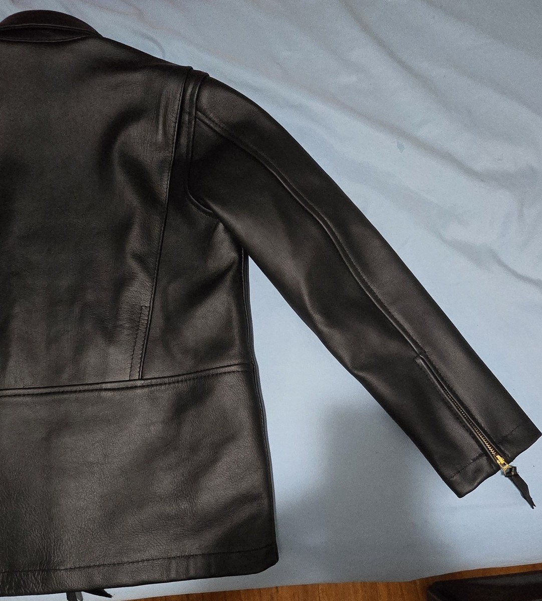 Ship John X Langlitz Wills Leather Black Jacket Men XS Regular