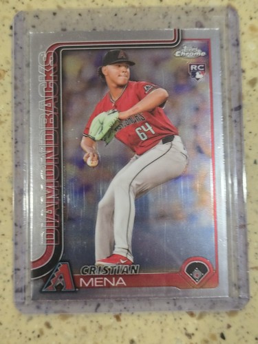 Lote de 3 tarjetas (RC) 2025 Topps cromadas, arroz, mena y jimenez