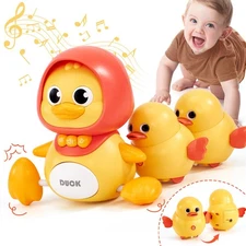 hahaland Baby Crawling Duck Toy Baby Toys for 12 Months 1 Year Old Boys Girls,